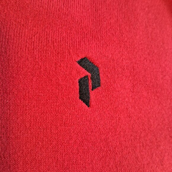 Peak Performance Red V-neck Casual Women Sweater - Picture 4 of 11
